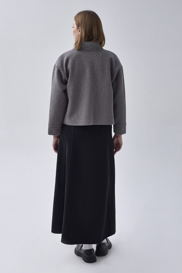 Textured Stripe Jacket Grey - 9