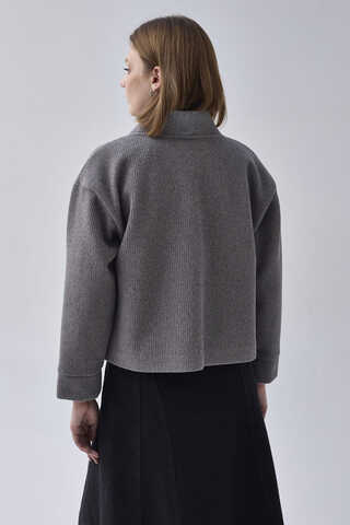 Textured Stripe Jacket Grey - 10