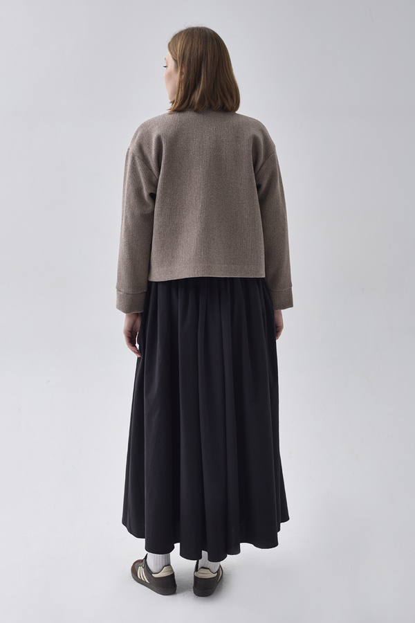 Textured Stripe Jacket Mink - 7