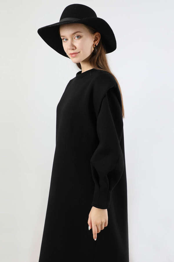 Three Drawstring Dress Black - 2