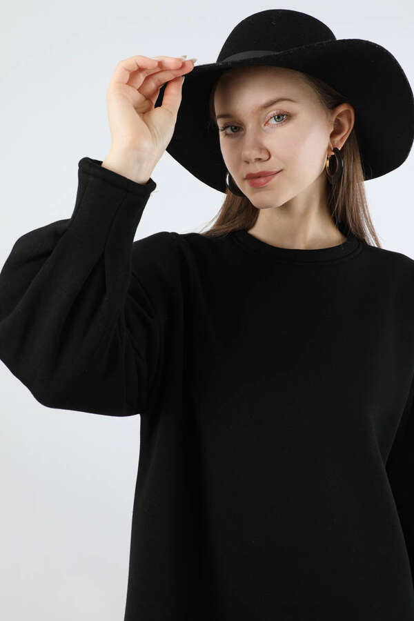 Three Drawstring Dress Black - 4