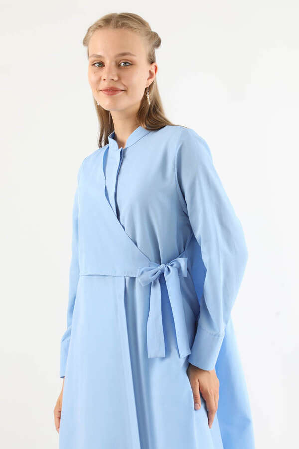 Tie Detailed Tunic Baby Blue - 2