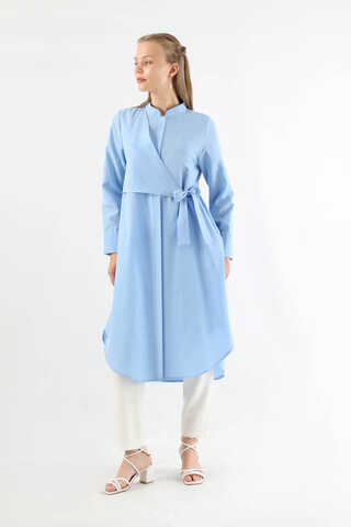 Tie Detailed Tunic Baby Blue - 3