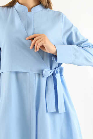 Tie Detailed Tunic Baby Blue - 4