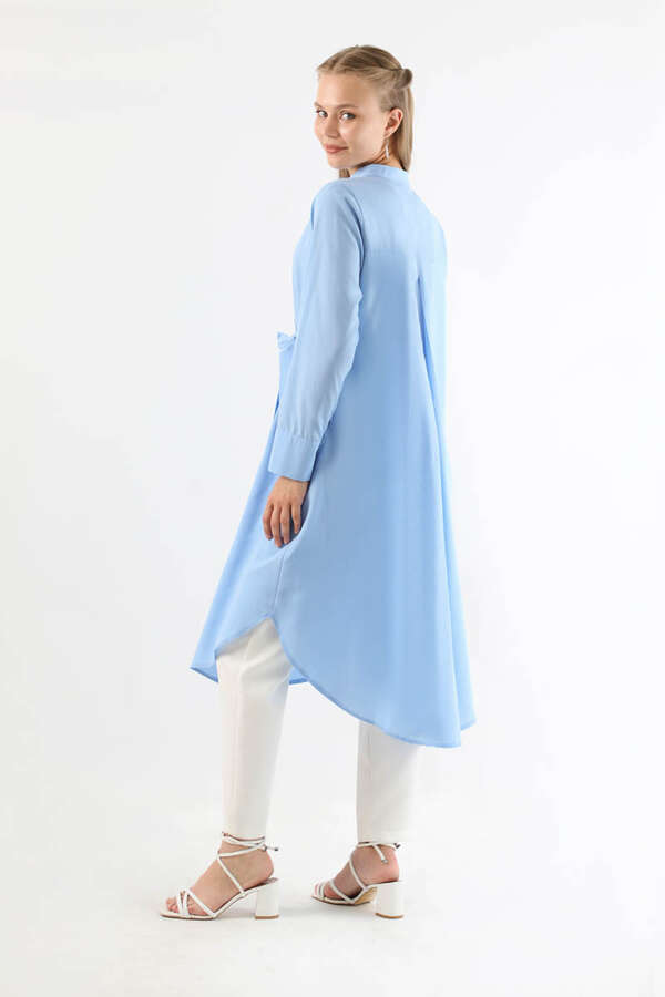 Tie Detailed Tunic Baby Blue - 5