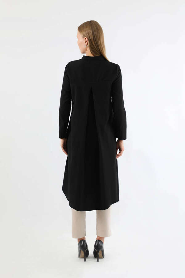 Tie Detailed Tunic Black - 5