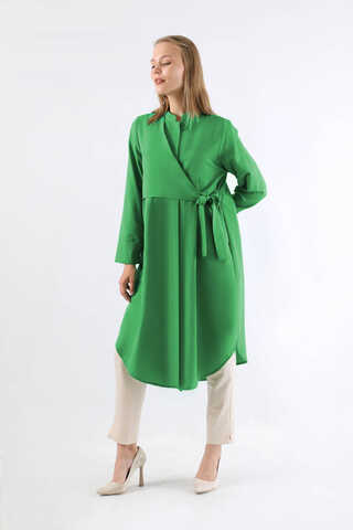 Tie Detailed Tunic Pistachio Green - 3
