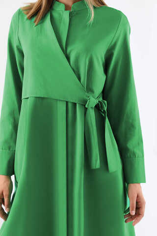 Tie Detailed Tunic Pistachio Green - 4