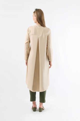 Tie Detailed Tunic Stone - 5
