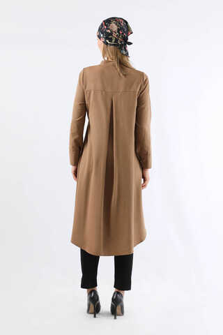 Tie Detailed Tunic Tan - 5