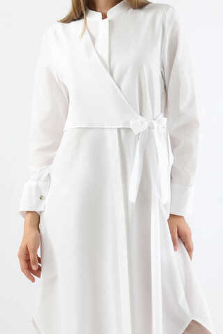 Tie Detailed Tunic White - 3