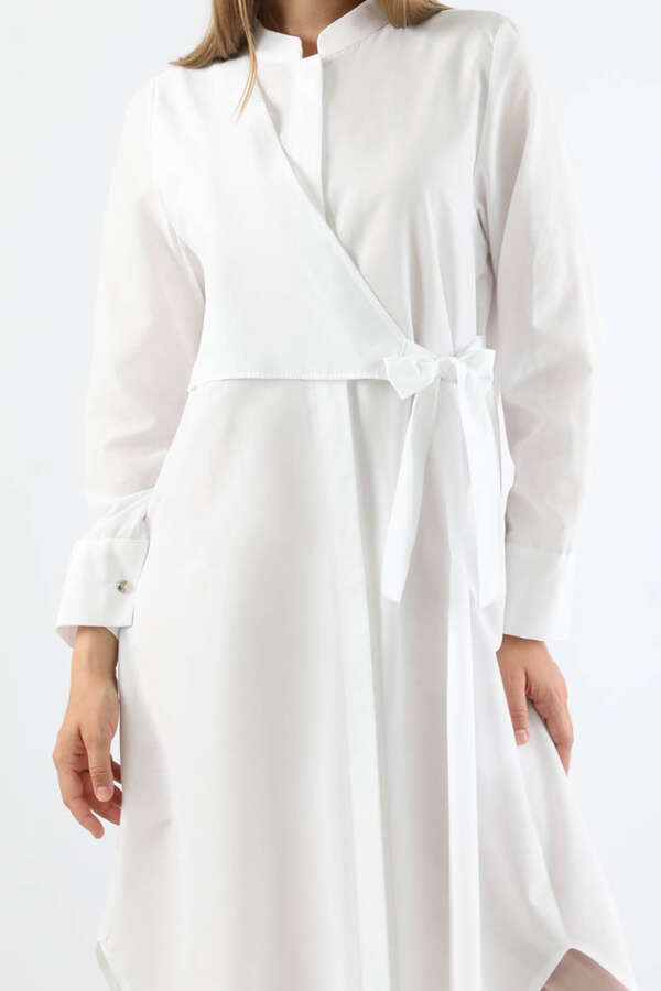 Tie Detailed Tunic White - 3