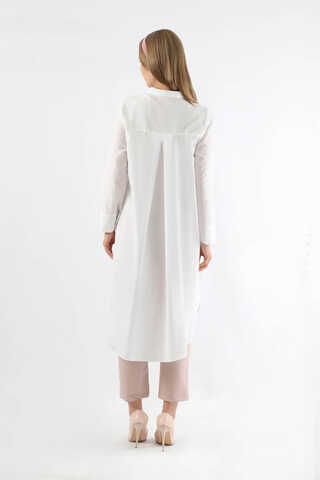 Tie Detailed Tunic White - 5
