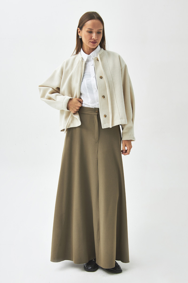 Tie Neck Short Jacket Ecru - 8