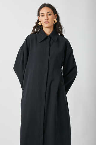 Tie-Waist Long Tunic Set Black - 4