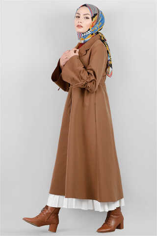 Tie Waist Trench Brown - 2