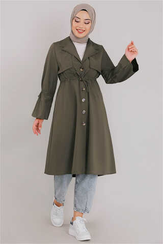 Tie Waist Trench Khaki - 1