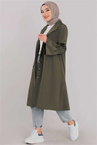 Tie Waist Trench Khaki - 2