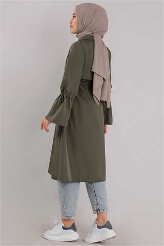 Tie Waist Trench Khaki - 4