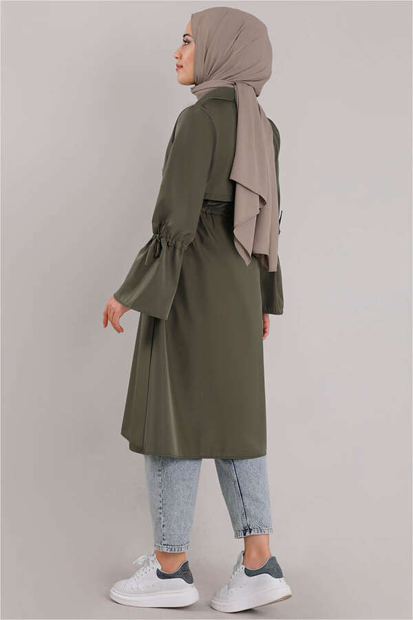 Tie Waist Trench Khaki - 4