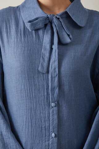 Tied Voile Shirt Indigo - 4