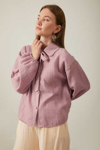 Tied Voile Shirt Powder - 8