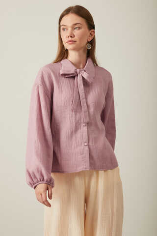 Tied Voile Shirt Powder - 2