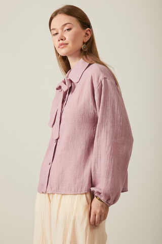 Tied Voile Shirt Powder - 3