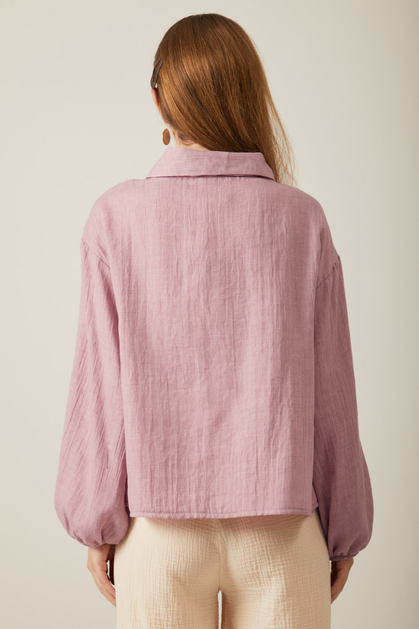 Tied Voile Shirt Powder - 9