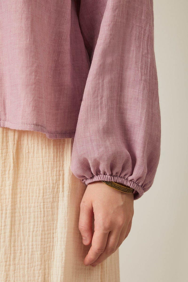 Tied Voile Shirt Powder - 7