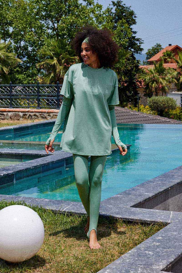 Tişört Mayo Su Yeşili - 6