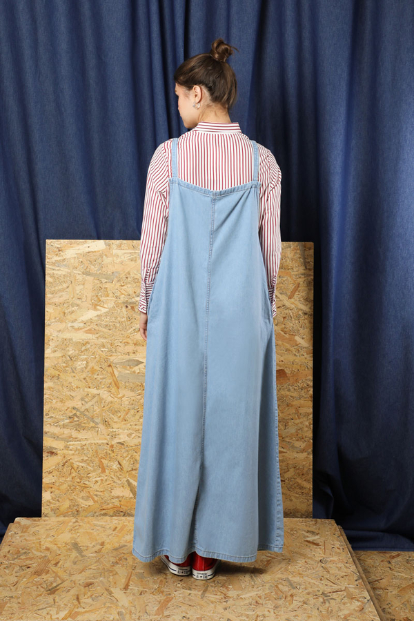 Askılı Denim Jile Açık Mavi - 7