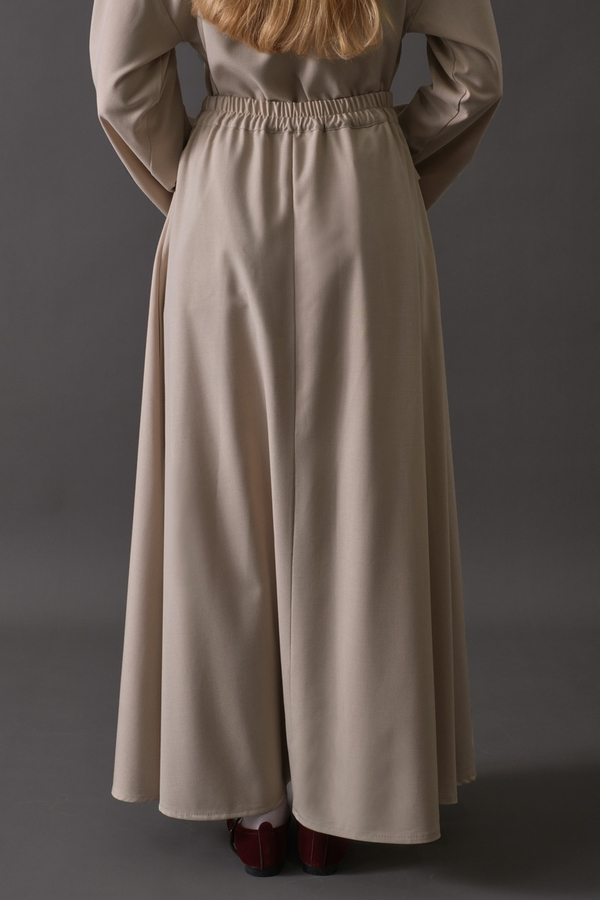 Toka Detaylı Etek Koyu Taş - 7