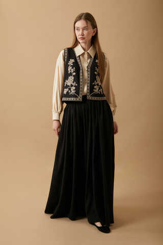 Tomurcuk Skirt Set Black - 4