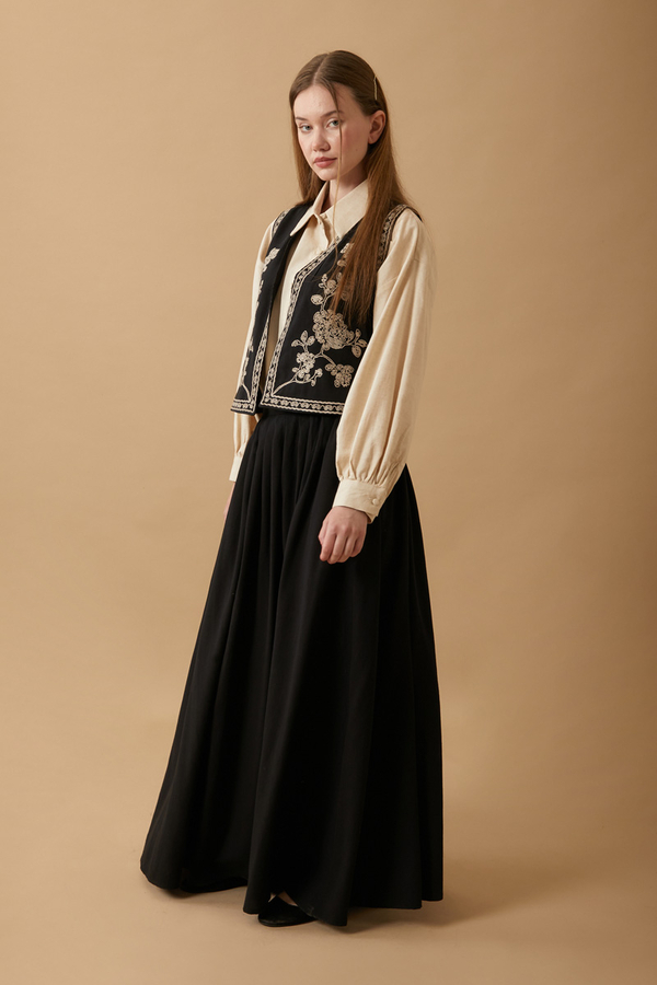 Tomurcuk Skirt Set Black - 5