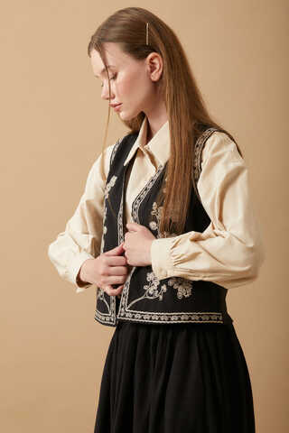 Tomurcuk Skirt Set Black - 3