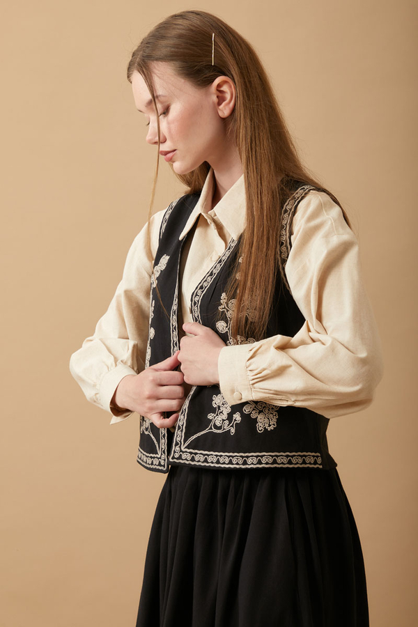 Tomurcuk Skirt Set Black - 3