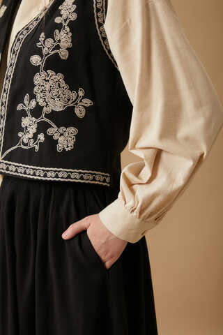 Tomurcuk Skirt Set Black - 8