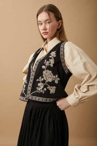 Tomurcuk Skirt Set Black - 10