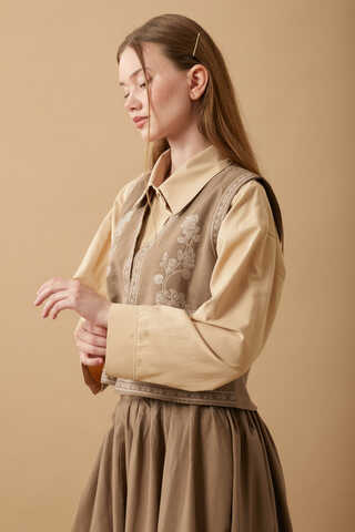Tomurcuk Skirt Set Camel - 13