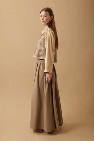 Tomurcuk Skirt Set Camel - 14