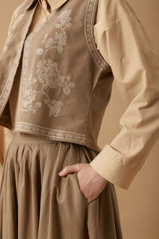 Tomurcuk Skirt Set Camel - 15