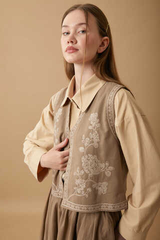 Tomurcuk Skirt Set Camel - 16