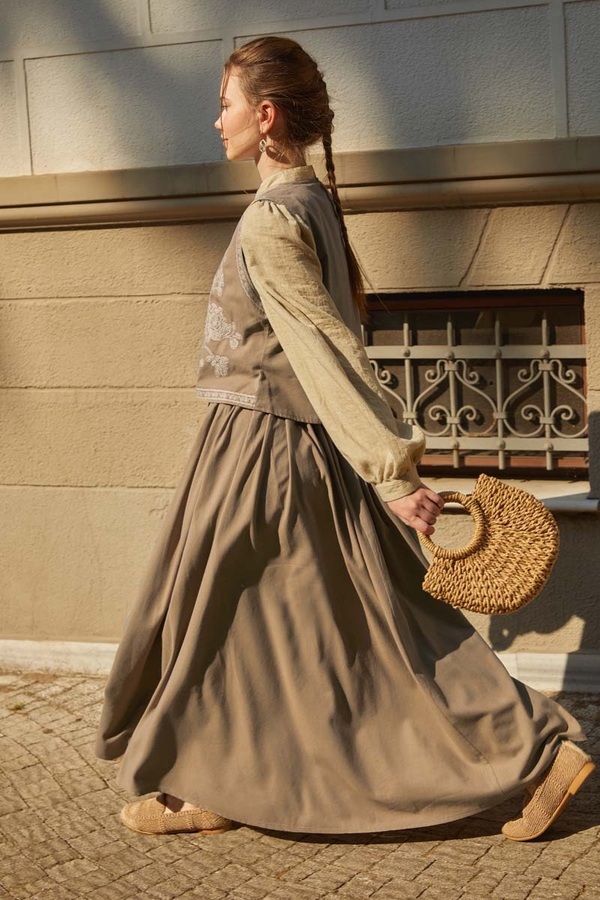 Tomurcuk Skirt Set Camel - 10