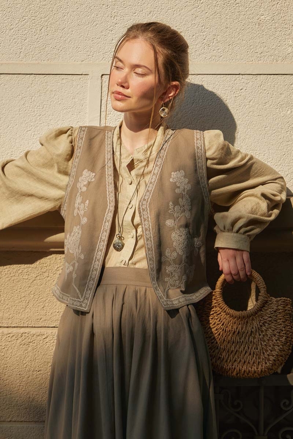 Tomurcuk Skirt Set Camel - 4