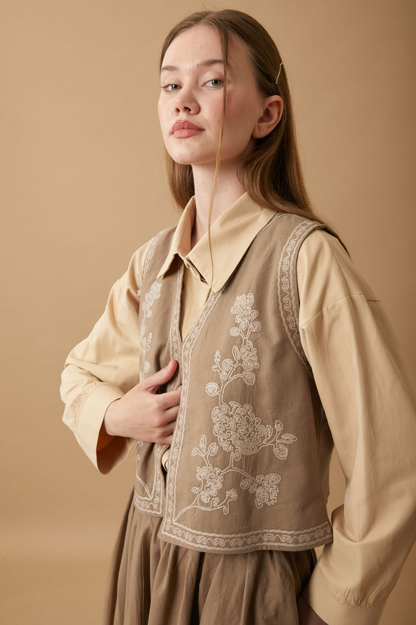 Tomurcuk Skirt Set Camel - 16