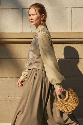 Tomurcuk Skirt Set Camel - 9