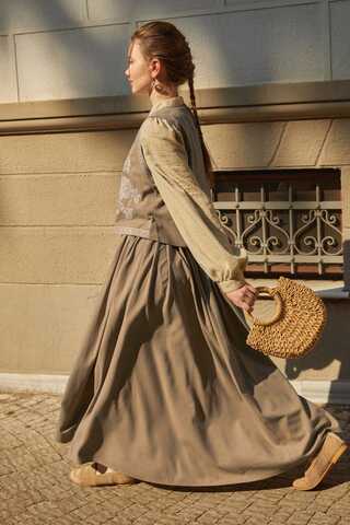 Tomurcuk Skirt Set Camel - 10