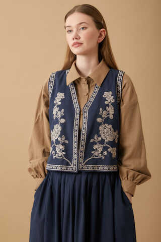 Tomurcuk Skirt Set Navy Blue - 4