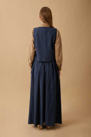 Tomurcuk Skirt Set Navy Blue - 11